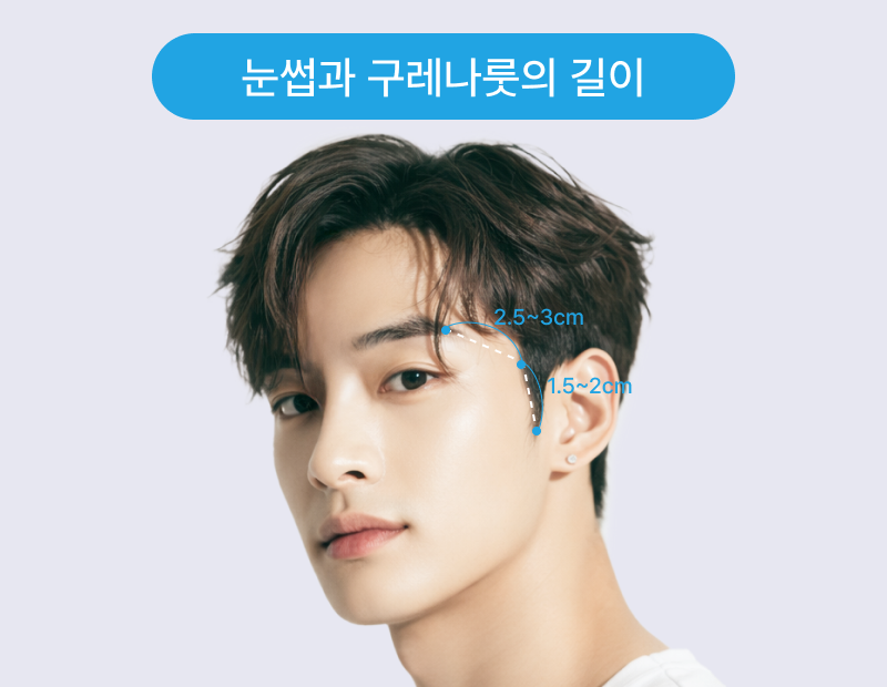눈썹과 구레나룻의 길이